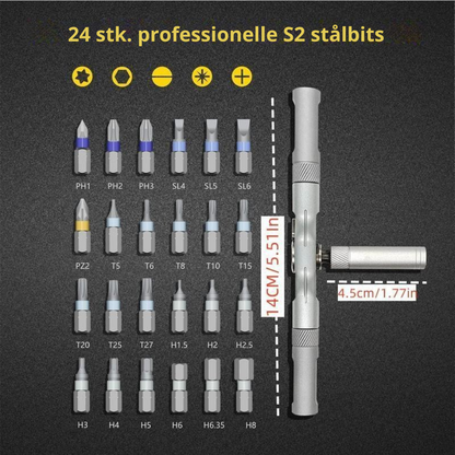 Pro 24-i-1 Skraldeskruetrækkersæt