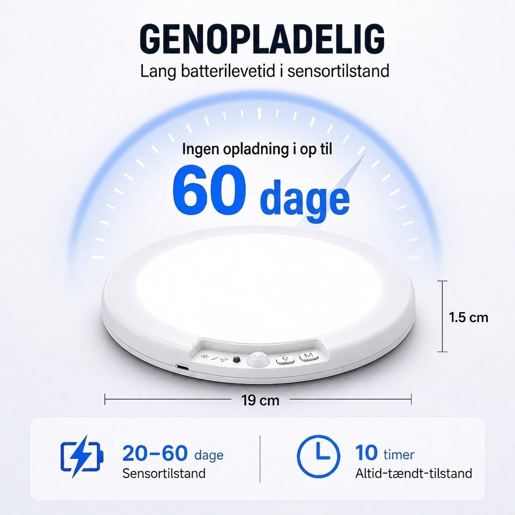 Lumora – Magnetisk Trådløs Loftslampe