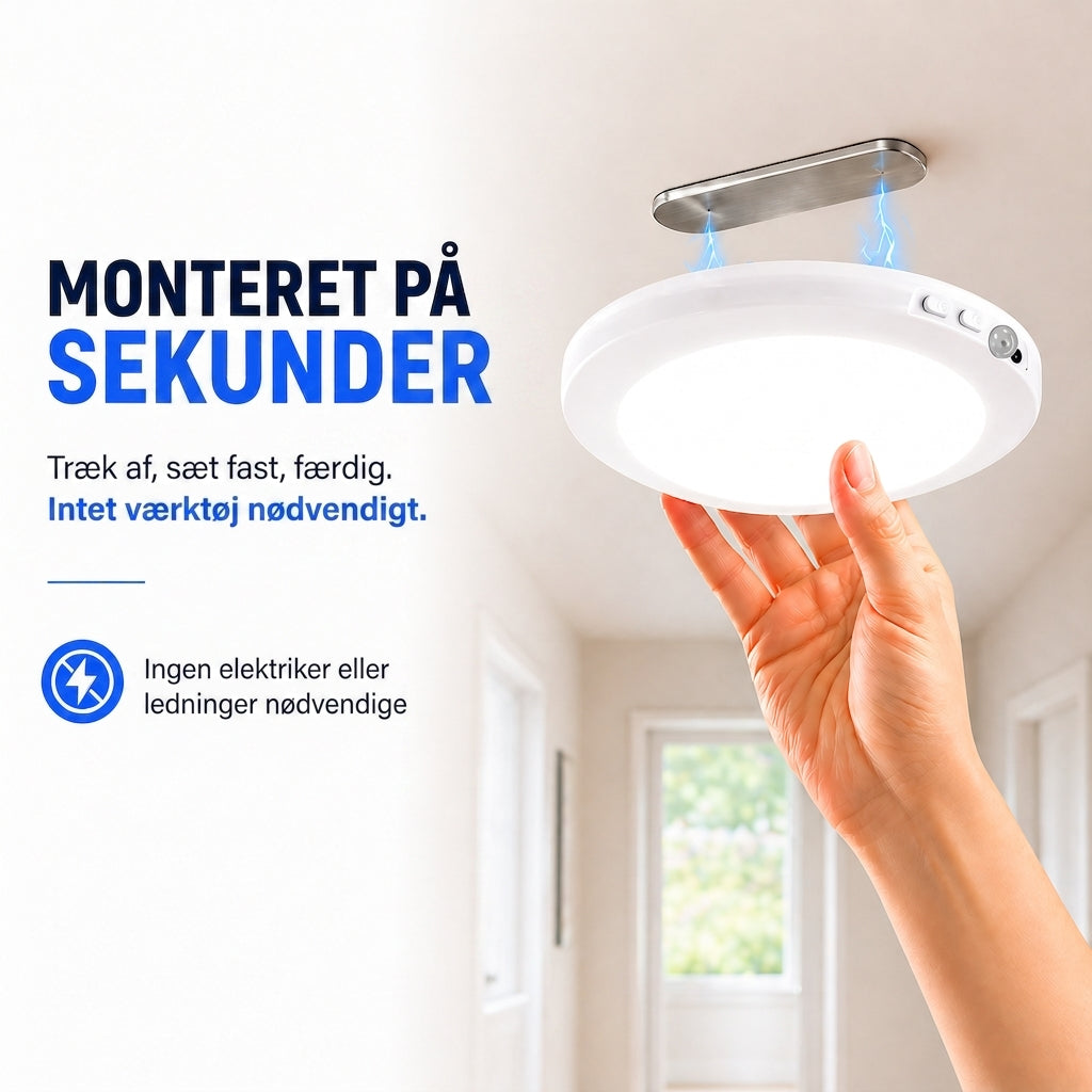 Lumora – Magnetisk Trådløs Loftslampe